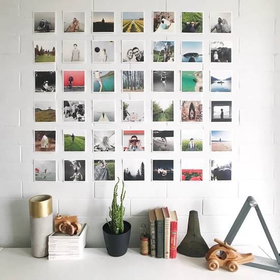 DIY Grid Photo Wall