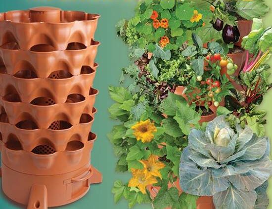 DIY Composting Garden Tower